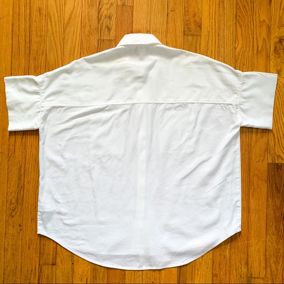Madewell NWT Pure White Cotton Courier Shirt M - Picture 7 of 10